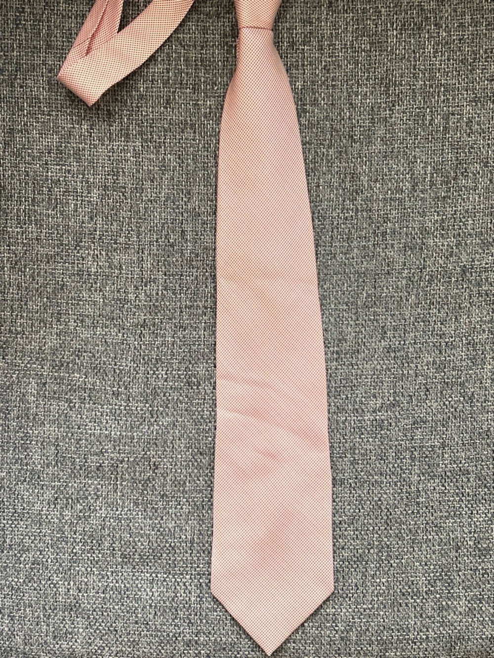 Giorgio Armani Vintage 90s Silk Tie Soft Pink Micro Dot 61’ 4’